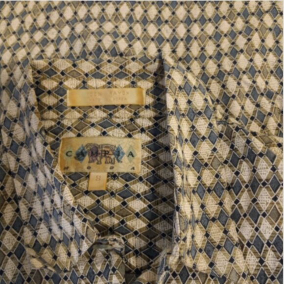 Campia Moda Men’s Hawaiian Shirt Size S Short Sleeve Button Point Collar - Picture 11 of 15